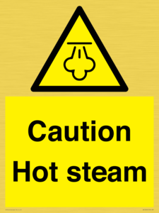 Caution Hot steam